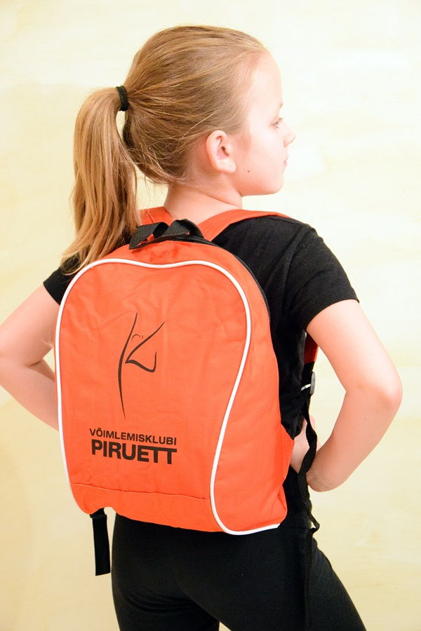 Võimlemisklubi Piruett seljakott logoga