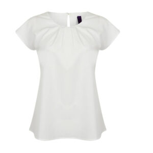 NAISTE LÜHIKE VARUKAS PLISSEERITUD S/S PLUUS