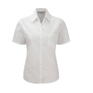 NAISTE LÜHIKESTE KÄISTEGA KLASSIKALINE PUUVILLANE POPLINI SÄRK