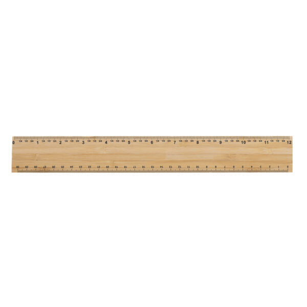 Timberson extra thick 30cm double sided bamboo ruler - Image 3