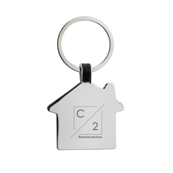 RCS recycled zinc alloy house keyring - Image 5