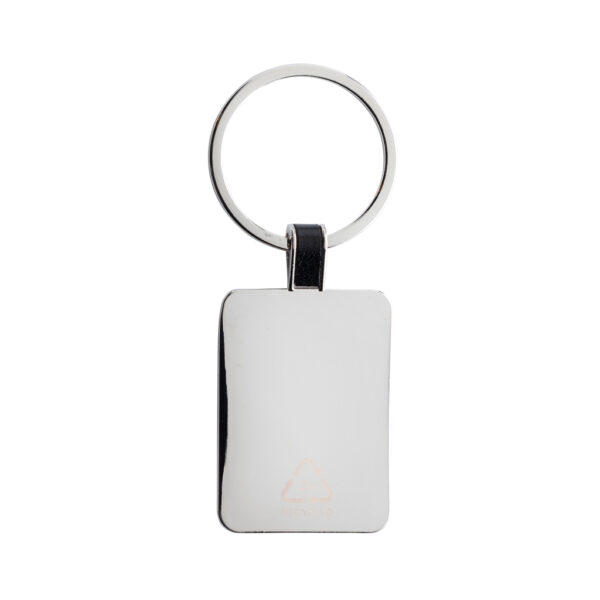 RCS recycled zinc alloy rectangle keyring - Image 4