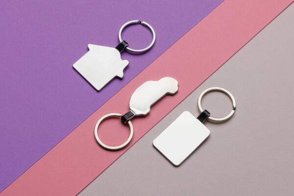 RCS recycled zinc alloy rectangle keyring - Image 8