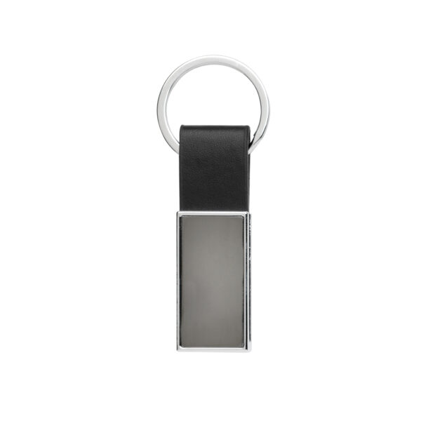 Luxury PU keychain RCS recycled zinc alloy - Image 2