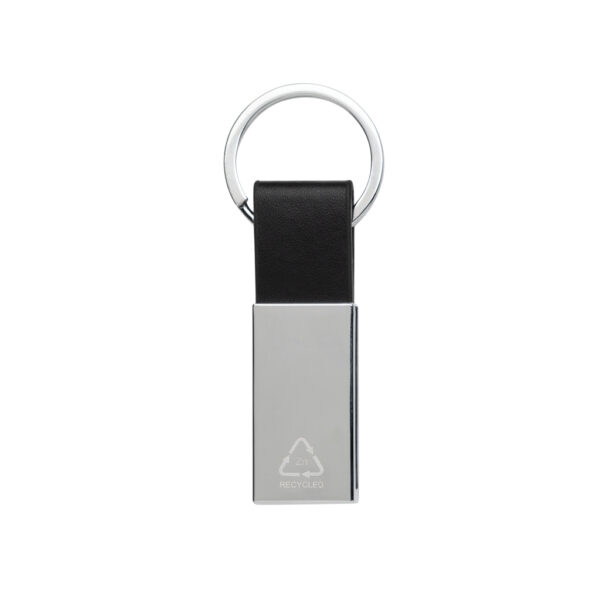 Luxury PU keychain RCS recycled zinc alloy - Image 3