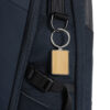 RCS recycled zinc alloy rectangle keychain with bamboo - Image 5