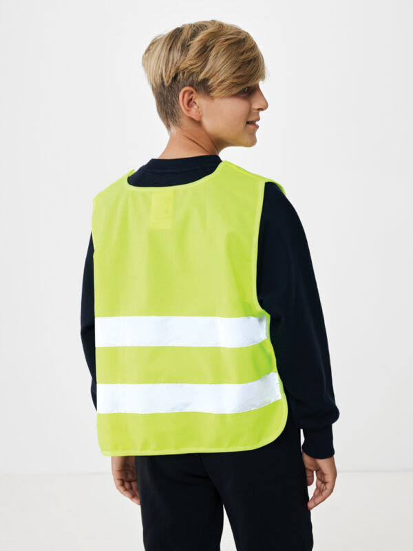 GRS recycled PET high-visibility safety vest 7-12 years - Image 7