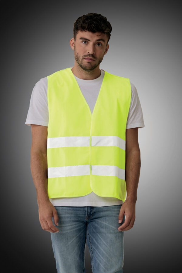 GRS recycled PET high-visibility safety vest - Image 8