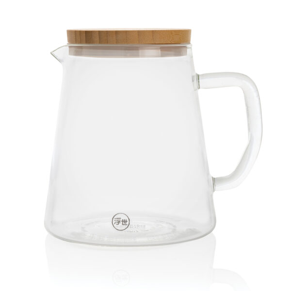 Ukiyo borosilicate glass carafe with bamboo lid 1.2L - Image 3