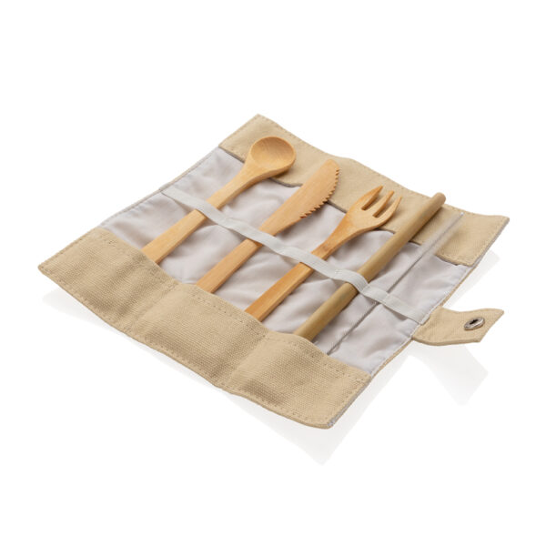 Reusable bamboo travel cutlery set - Image 2