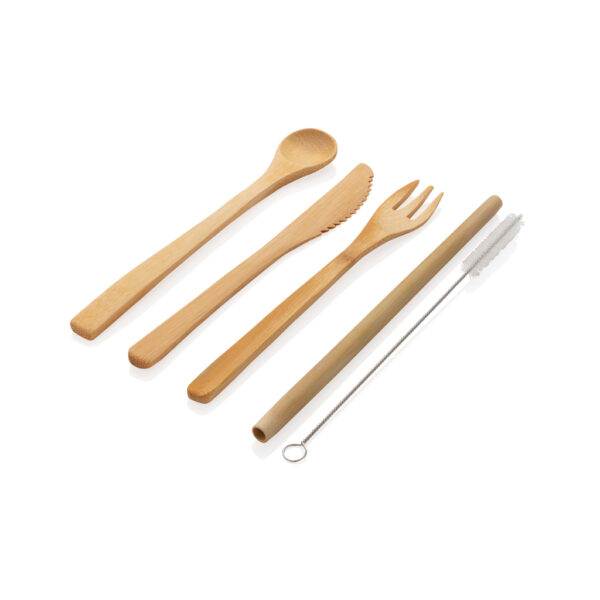 Reusable bamboo travel cutlery set - Image 6