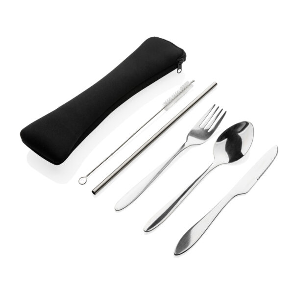 4 PCS stainless steel re-usable cutlery set - Image 2