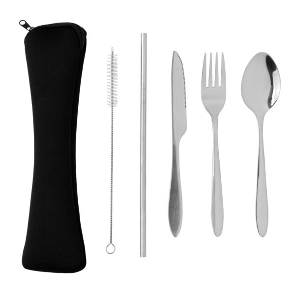 4 PCS stainless steel re-usable cutlery set - Image 3