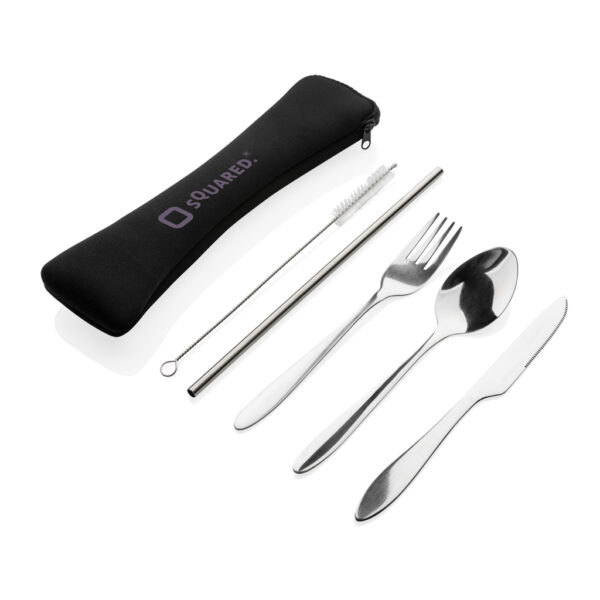 4 PCS stainless steel re-usable cutlery set - Image 4