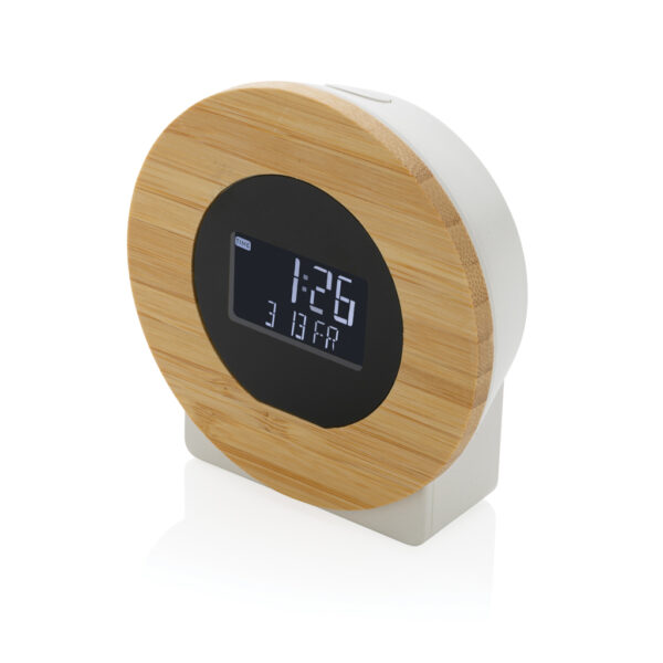 Utah RCS rplastic and bamboo LCD desk clock - Image 2