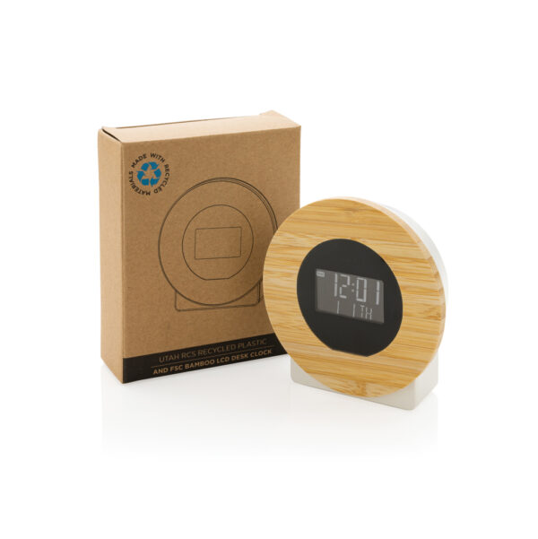 Utah RCS rplastic and bamboo LCD desk clock - Image 7