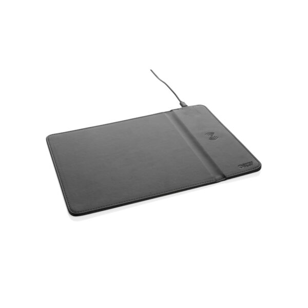 Swiss Peak RCS recycled PU 10W wireless charging mousepad - Image 2