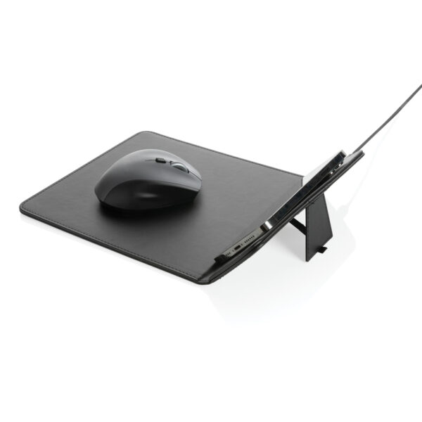 Swiss Peak RCS recycled PU 10W wireless charging mousepad - Image 6