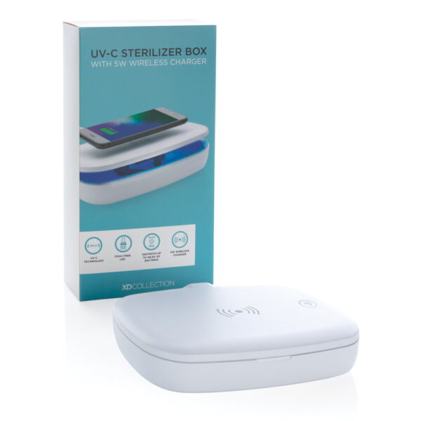 UV-C steriliser box with 5W wireless charger - Image 19