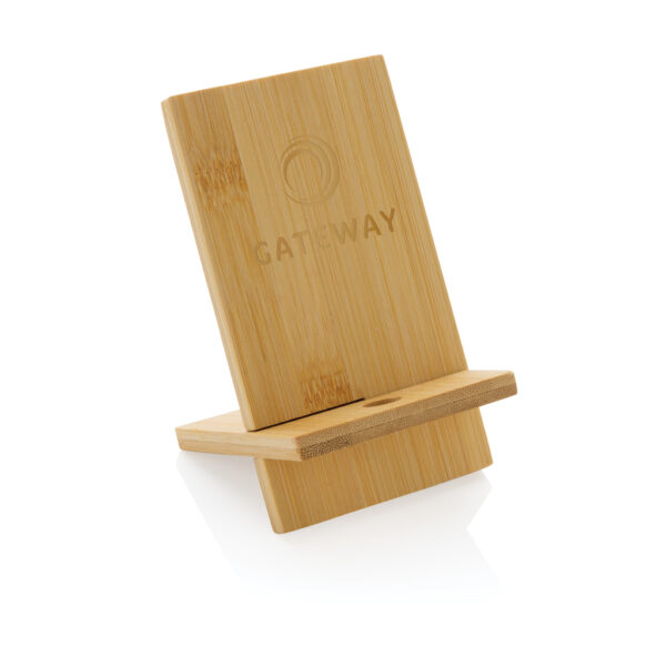Bamboo phone stand in kraft box - Image 5