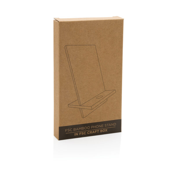 Bamboo phone stand in kraft box - Image 8