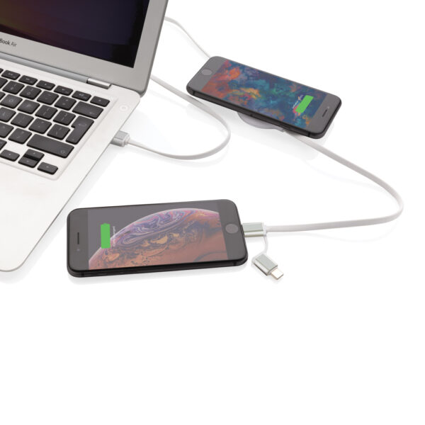 3-in-1 cable with 5W bamboo wireless charger - Image 4