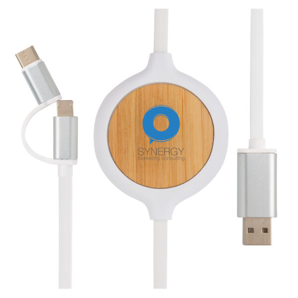 3-in-1 cable with 5W bamboo wireless charger - Image 5