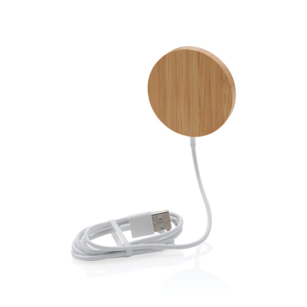 10W bamboo magnetic wireless charger - Image 2