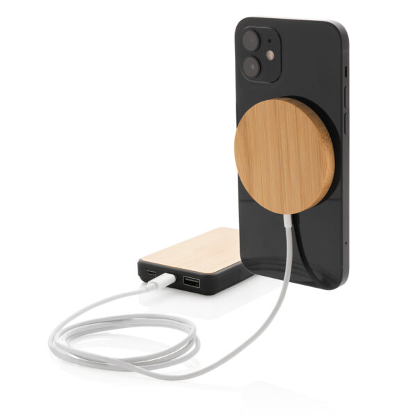 10W bamboo magnetic wireless charger - Image 5