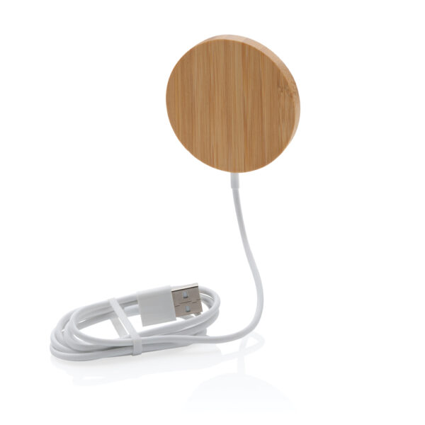 10W bamboo magnetic wireless charger - Image 6