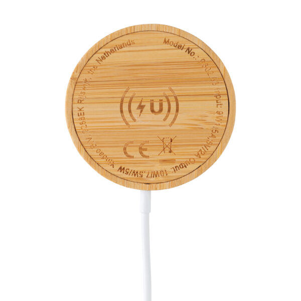 10W bamboo magnetic wireless charger - Image 7