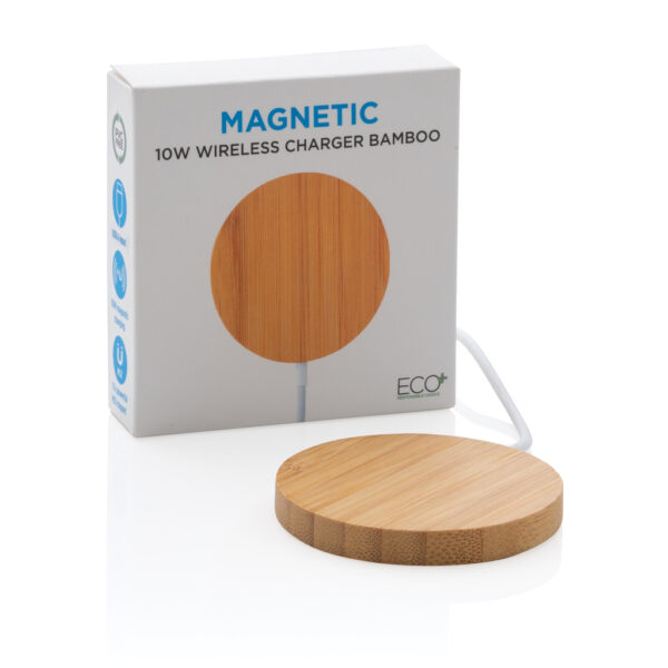 10W bamboo magnetic wireless charger - Image 11