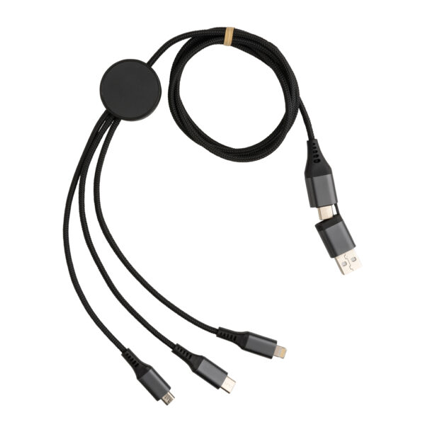 Terra RCS recycled aluminium 120cm 6-in-1 cable - Image 2