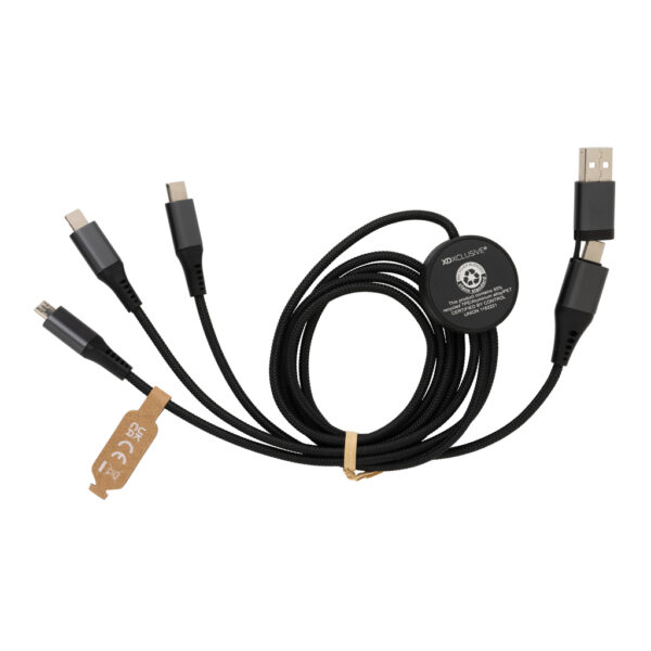 Terra RCS recycled aluminium 120cm 6-in-1 cable - Image 3