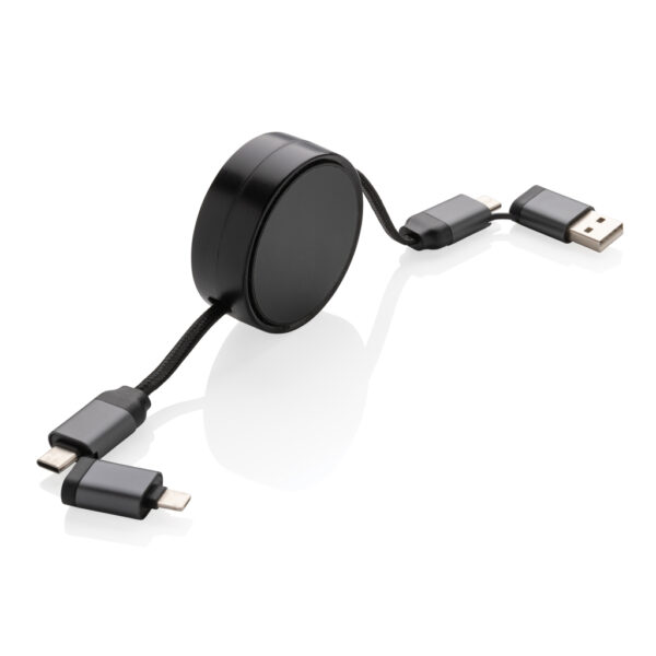 Terra RCS recycled aluminium retractable 6 in 1 45W cable - Image 2