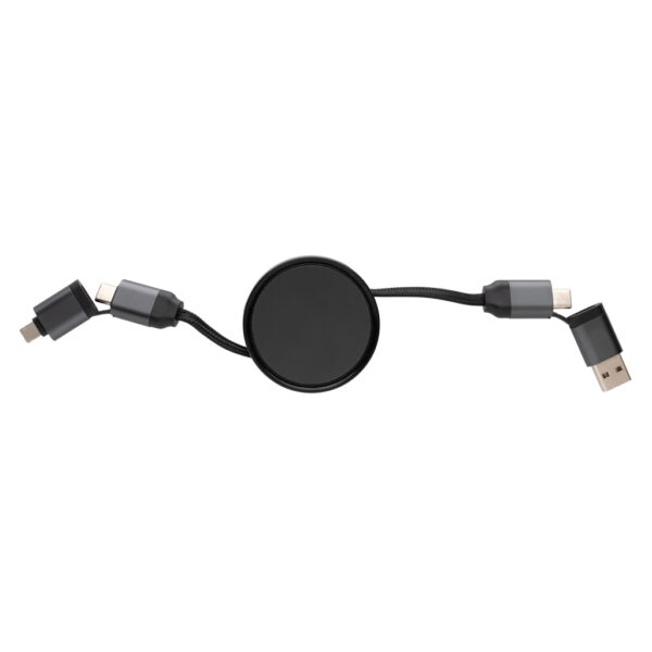 Terra RCS recycled aluminium retractable 6 in 1 45W cable - Image 3