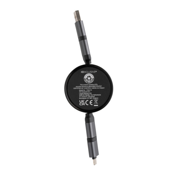 Terra RCS recycled aluminium retractable 6 in 1 45W cable - Image 5