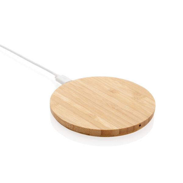 Bamboo 5W round wireless charger - Image 2