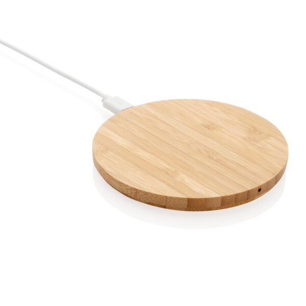 Bamboo 5W round wireless charger - Image 4