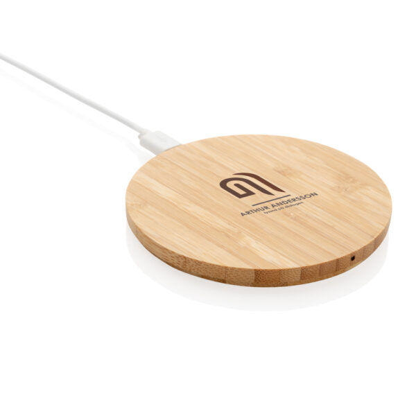 Bamboo 5W round wireless charger - Image 5