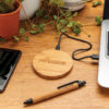 Bamboo 5W round wireless charger - Image 7