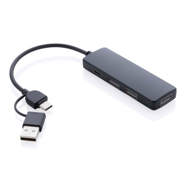 RCS recycled plastic USB hub with dual input - Image 6