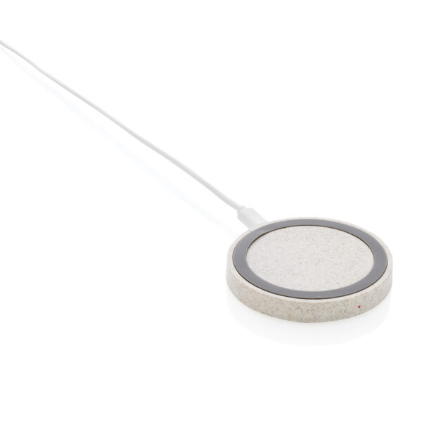 Wheat Straw 5W round wireless charging pad - Image 2