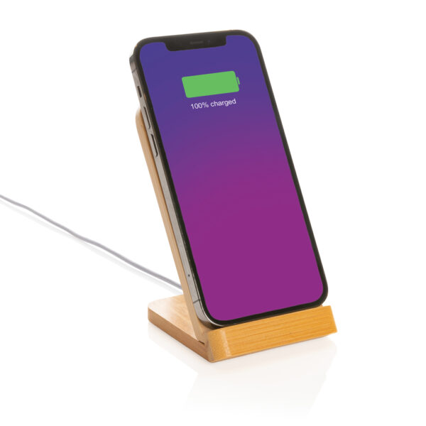 Bamboo 5W wireless charging stand - Image 3