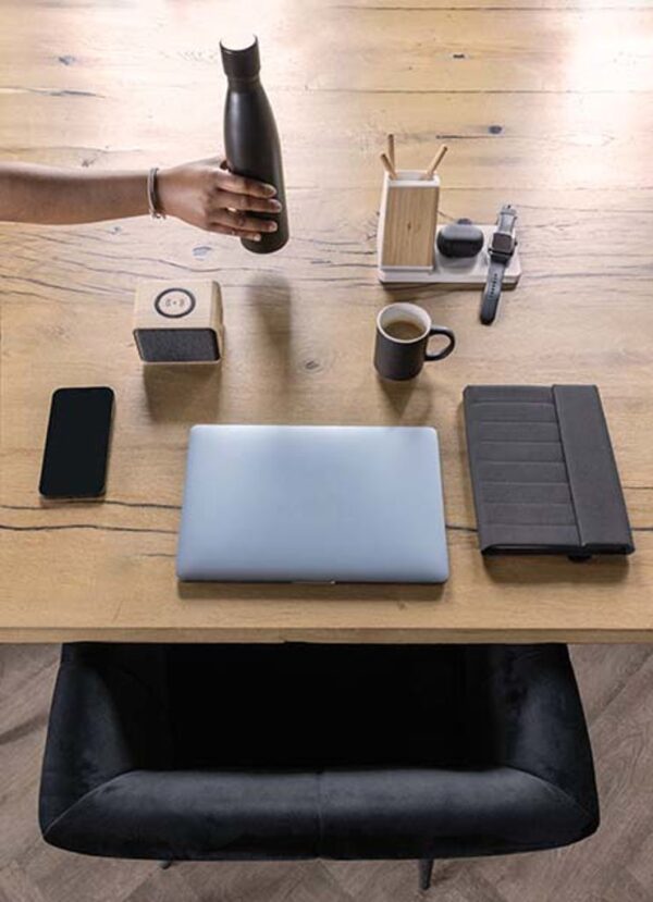 Ontario recycled plastic & bamboo 3-in-1 wireless charger - Image 10