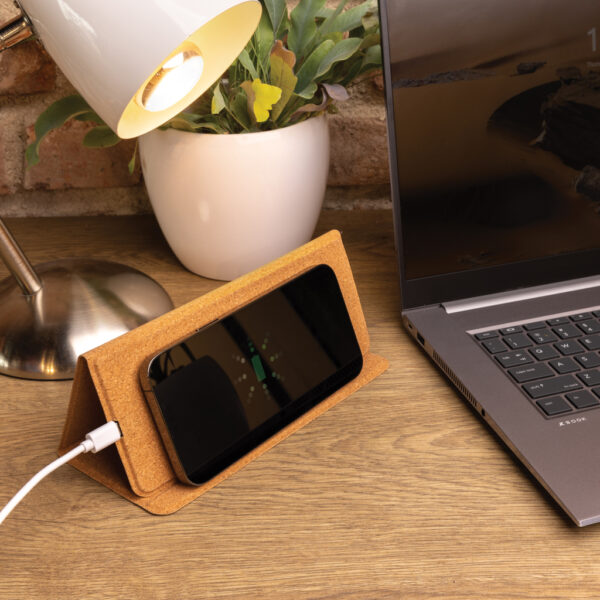 10W wireless charging cork mousepad and stand - Image 8