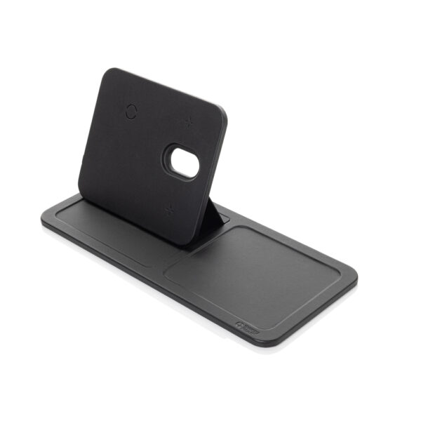 Swiss Peak 3 in 1 RCS recycled PU wireless charger desk tray - Image 2