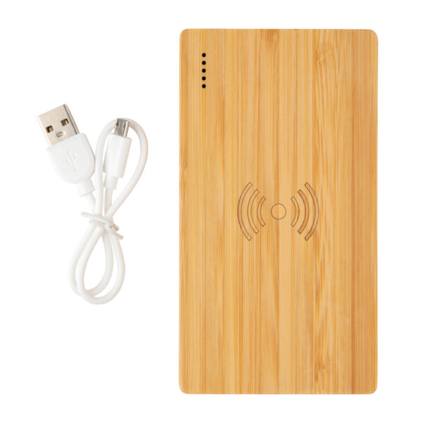 Bamboo 4.000 mAh wireless 5W Powerbank - Image 3