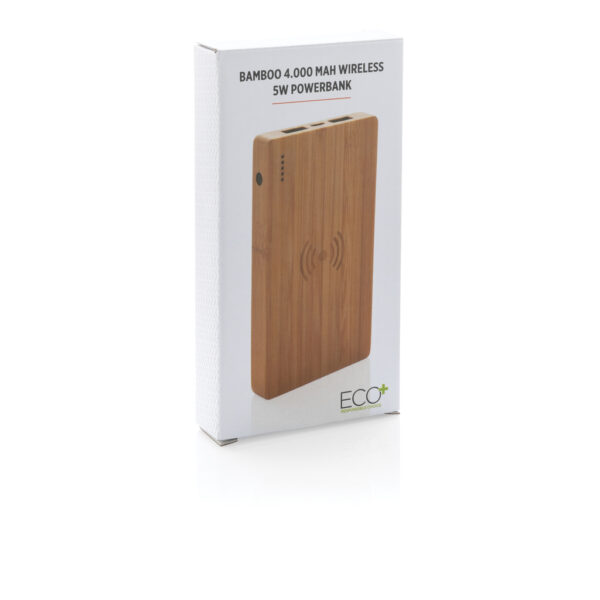 Bamboo 4.000 mAh wireless 5W Powerbank - Image 13