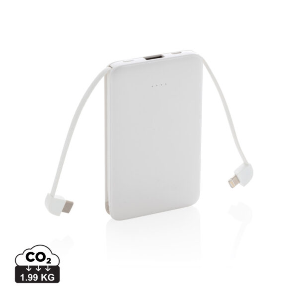 5.000 mAh Pocket Powerbank with integrated cables - Image 2